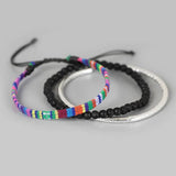 Bohemia Geometric Braided Bracelet Ethnic Bangles Jewelry Gift