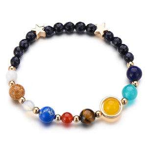 Solar System Universe Yoga Bracelet 9 Planets Stone Beads Men Women Jewelry