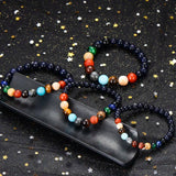 Solar System Universe Yoga Bracelet 9 Planets Stone Beads Men Women Jewelry