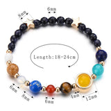 Solar System Universe Yoga Bracelet 9 Planets Stone Beads Men Women Jewelry