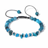 Apatite Stone Bracelet Silver Beads Chip Stone Opal Jewelry