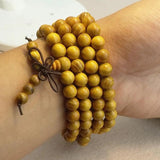 Natural Wood Sandalwood Beads Bracelet for Men Women