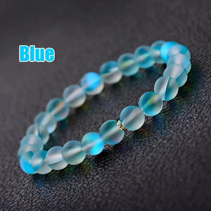 Mermaid Glass Crystal Moonstone Bracelet Multicolor Shining Stone Charm
