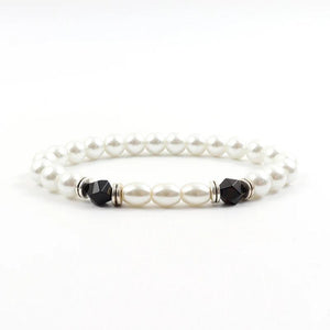Double Tube Charm Men Bracelet 8mm Tiger Eye Stone Bead Men's Gift