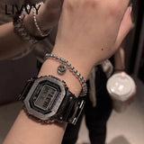 Silver Smiling Face Beaded Bracelet Bangle for Women