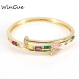 Crystal Zircon Copper Bangle Bracelet Party Jewelry