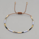 Dainty Beaded Bracelet for Women Adjustable Rope