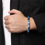8mm Natural Stone Bracelet Men Women Tiger Eye Agates Beads Charm Bracelets