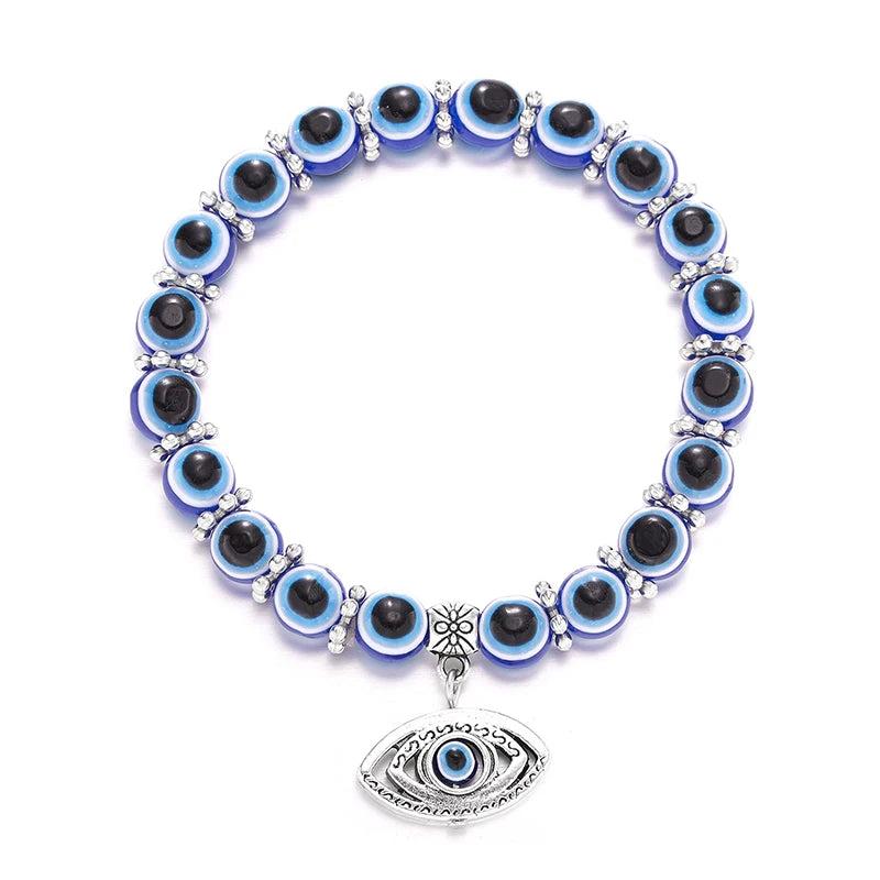 Evil Eye Lucky Beaded Bracelet Owl Elephant Turtle Bangle Chain