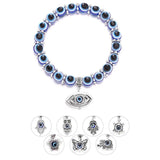 Evil Eye Lucky Beaded Bracelet Owl Elephant Turtle Bangle Chain