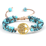 Tree of Life Charm Bracelets Natural Stone Beads Healing Yoga Bracelet