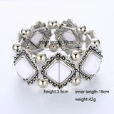 Boho Stretch Bracelet Beads Elastic Vintage Statement Jewelry