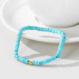 YACHAN Beaded Bracelets Women Turquoise Stone Stainless Steel Plated Jewelry