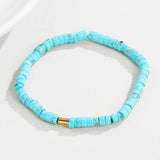 YACHAN Beaded Bracelets Women Turquoise Stone Stainless Steel Plated Jewelry