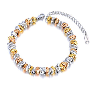 Stainless Steel Beaded Bracelets Jewelry For Women Girls