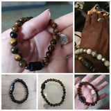 Zodiac Signs Tiger Eye Stone Bracelet Constellation Charm Bracelet