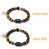 Zodiac Signs Tiger Eye Stone Bracelet Constellation Charm Bracelet
