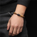 Zodiac Signs Tiger Eye Stone Bracelet Constellation Charm Bracelet