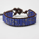 Boho Charm Chakra Tube Beads Leather Wrap Bracelet Gift