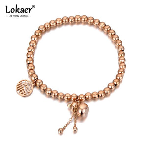 Ethnic Chinese Style Good Luck Gourd Charm Bracelet