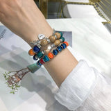 Bohemian Elephant Wings Love Pendant Beaded Bracelet