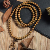 Tibetan Buddhist Green Sandalwood Prayer Malas Wooden Beaded Necklace Bracelets