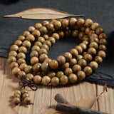 Tibetan Buddhist Green Sandalwood Prayer Malas Wooden Beaded Necklace Bracelets