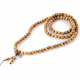 Tibetan Buddhist Green Sandalwood Prayer Malas Wooden Beaded Necklace Bracelets