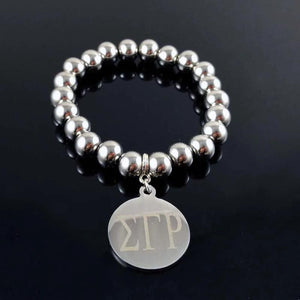 Greek Sorority Beaded Bangle Bracelet Charm Bracelet