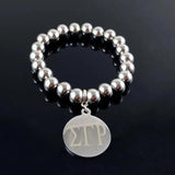 Greek Sorority Beaded Bangle Bracelet Charm Bracelet