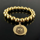 Greek Sorority Beaded Bangle Bracelet Charm Bracelet