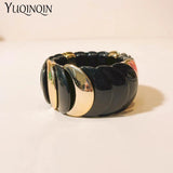 Wide Link Beads Bangles Resin Chain Bracelet Women