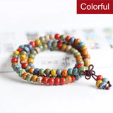 Colorful Ceramic Beaded Bracelet Vintage Style