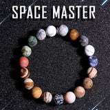 10mm Matte Natural Stone Bracelet Space Series Round Bead Unisex Jewelry
