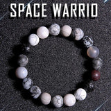 10mm Matte Natural Stone Bracelet Space Series Round Bead Unisex Jewelry