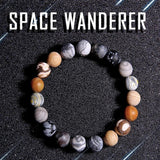 10mm Matte Natural Stone Bracelet Space Series Round Bead Unisex Jewelry