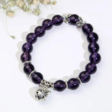 10mm Green Purple Crystal Cat's Eye Stone Beads Women's Bracelets