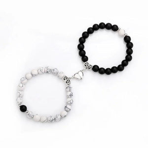 Howlite Beads Couple Bracelet Distance Stone Jewelry
