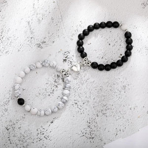 Howlite Beads Couple Bracelet Distance Stone Jewelry