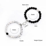Howlite Beads Couple Bracelet Distance Stone Jewelry