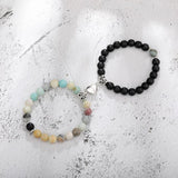Howlite Beads Couple Bracelet Distance Stone Jewelry