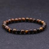 Natural Stone Tiger Eye Bracelet 8mm Unisex Buddha Beaded Meditation Yoga