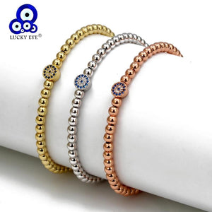 Lucky Eye Micro Pave Evil Eye Charm Bracelet
