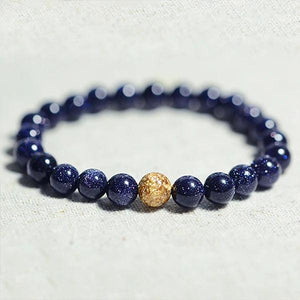 Natural Sandstone Beads Bracelet Charm Strand Bracelets For Men Women