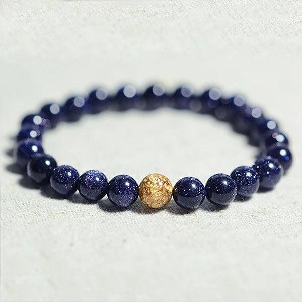 Natural Sandstone Beads Bracelet Charm Strand Bracelets For Men Women