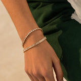 Cubic Zircon Tennis Bracelet Stainless Steel Crystal Chain Women Party Jewelry