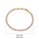 Cubic Zircon Tennis Bracelet Stainless Steel Crystal Chain Women Party Jewelry