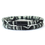 Boho 6mm Farbic Magnetic Bracelet Ethnic 2 Layer Mens Wristband Bracelet