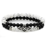 Red Tiger Eye Bead Bracelet with Stainless Steel Cross Charms