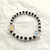 Kpop Ateez San Flower Bead Bracelet for Women 90s Y2k Bangle